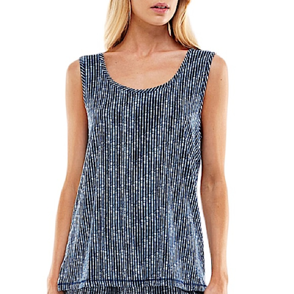 JACLYN INTIMATES: Women's Scoop Neck Pajama Tank - Size Small